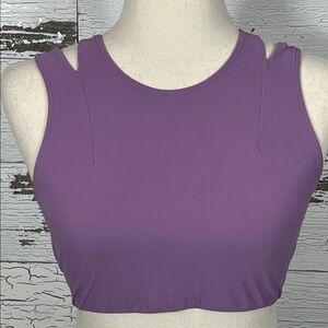 LULULEMON Strong Front Bra Medium Support Wisteria Purple Sz 6 B/C #W2CP9S EUC